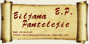 Biljana Pantelejić vizit kartica